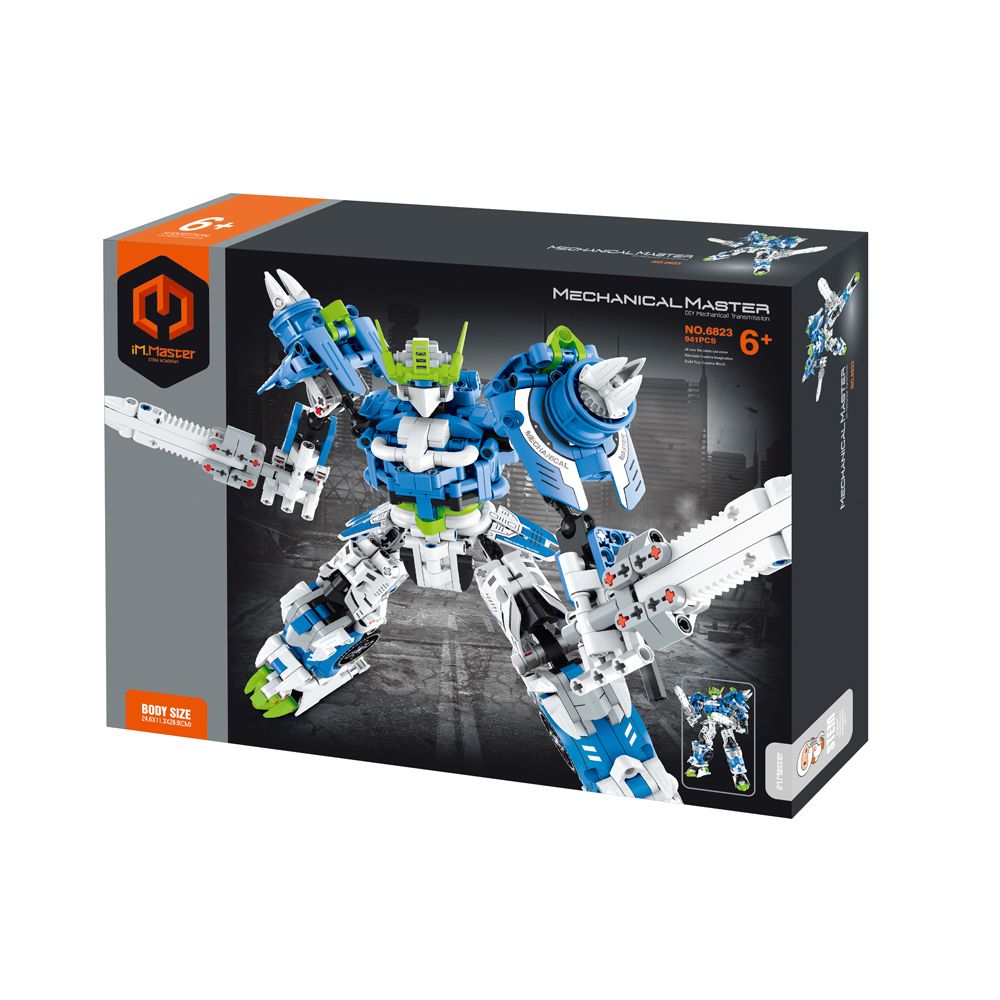 DBOX - iM.Master Building Block Mech Warrior - Blue - 941 pcs DBOX - iM.Master Building Block Mech Warrior - Blue - 941 pcs
