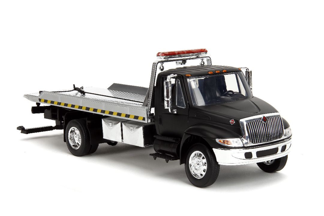 Damaged Box- Jada 1/24 International Flatbed Tow Truck - Black