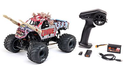DBOX - Losi 1/18 Mini LMT Zombie RTR - B&C Included - Red DBOX - Losi 1/18 Mini LMT Zombie RTR - B&C Included - Red