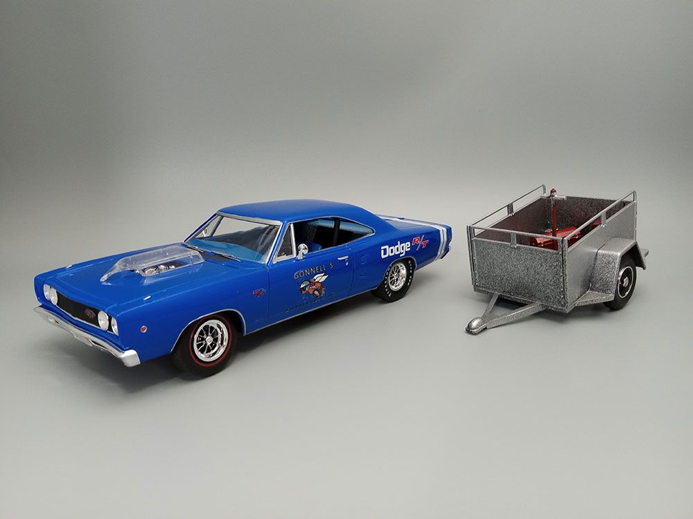 Damaged Box - MPC 1/25 1968 Coronet Hardtop w/ Trailer Model Kit