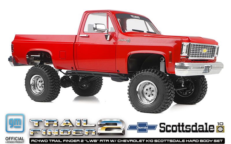 DBOX- RC4WD Trail Finder 2 "LWB" RTR w/Chevry K10 Body (Red)