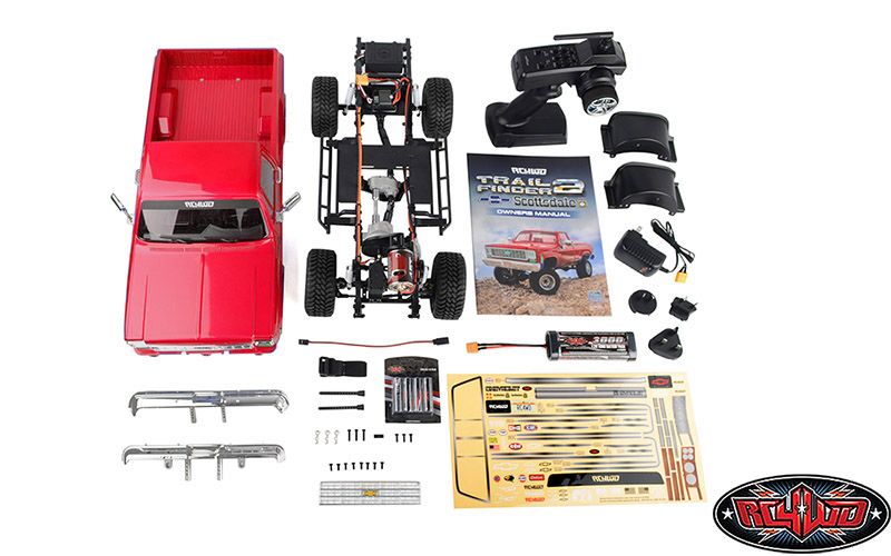 DBOX- RC4WD Trail Finder 2 "LWB" RTR w/Chevry K10 Body (Red)