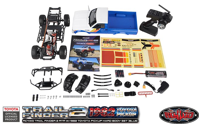 RC4WD Trail Finder 2 RTR w/1982 Toyota Hard Body Set (Blue)