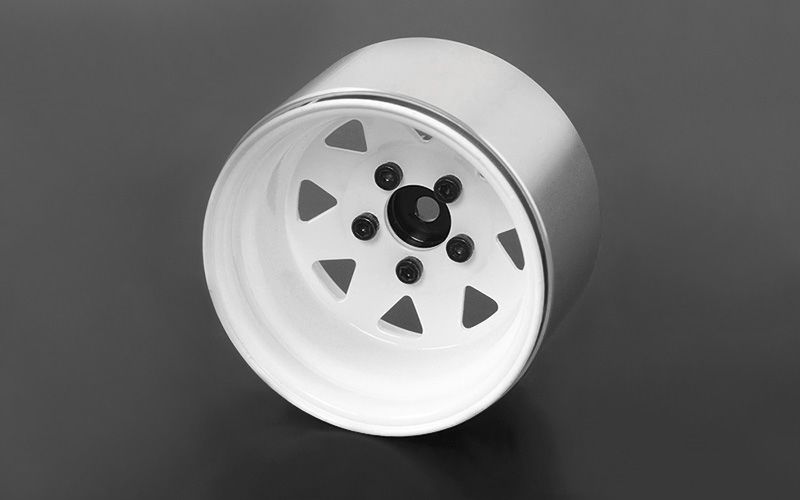 DBOX - RC4WD 1.9" 5 Lug DeepDish Wagon Steel Beadlock (White)(4)