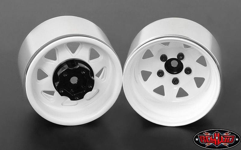 DBOX - RC4WD 1.9" 5 Lug DeepDish Wagon Steel Beadlock (White)(4)