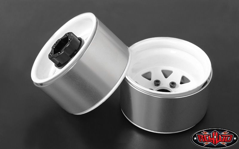 DBOX - RC4WD 1.9" 5 Lug DeepDish Wagon Steel Beadlock (White)(4)