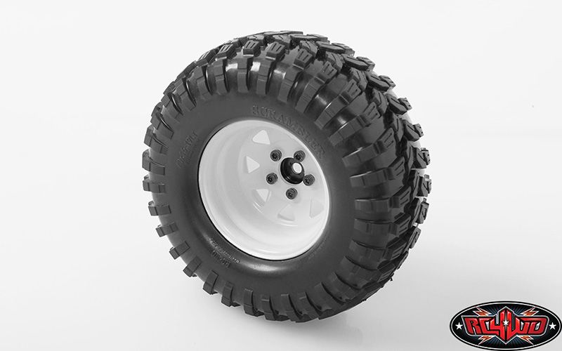 DBOX - RC4WD 1.9" 5 Lug DeepDish Wagon Steel Beadlock (White)(4)