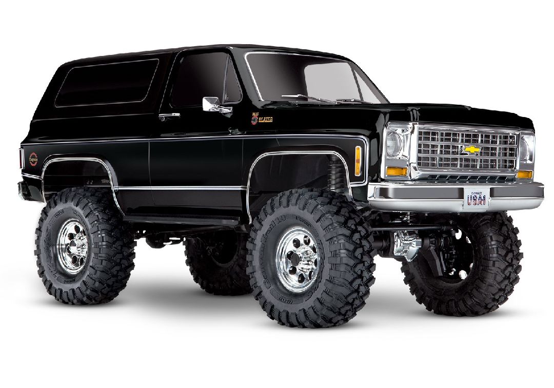 DBOX - Traxxas TRX-4 1979 Chevrolet Blazer Clipless Body - Black - Click Image to Close