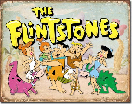 The Flintstones - Rectangular Tin Sign