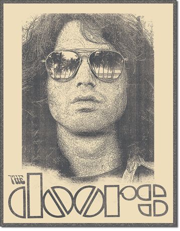 The Doors - Jim Morrison Shades - Rectangular Tin Sign