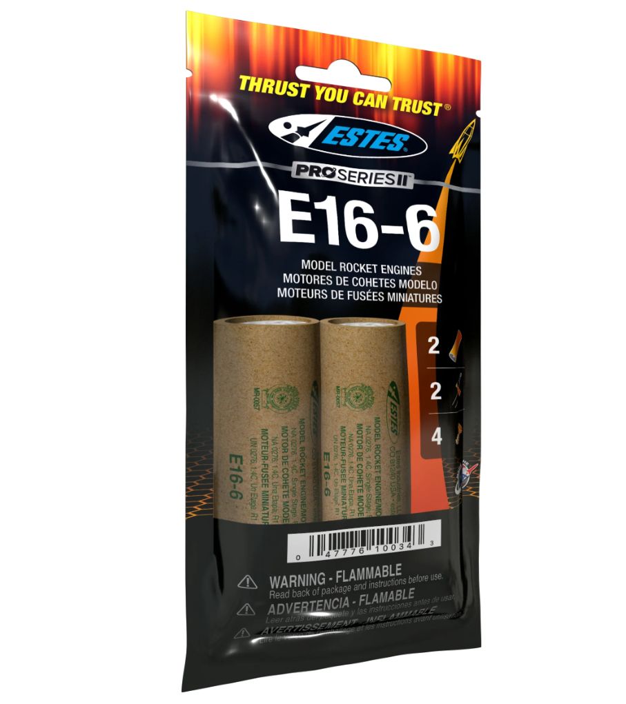 Estes Rockets E16-6 29 mm (2 ea) - Bagged