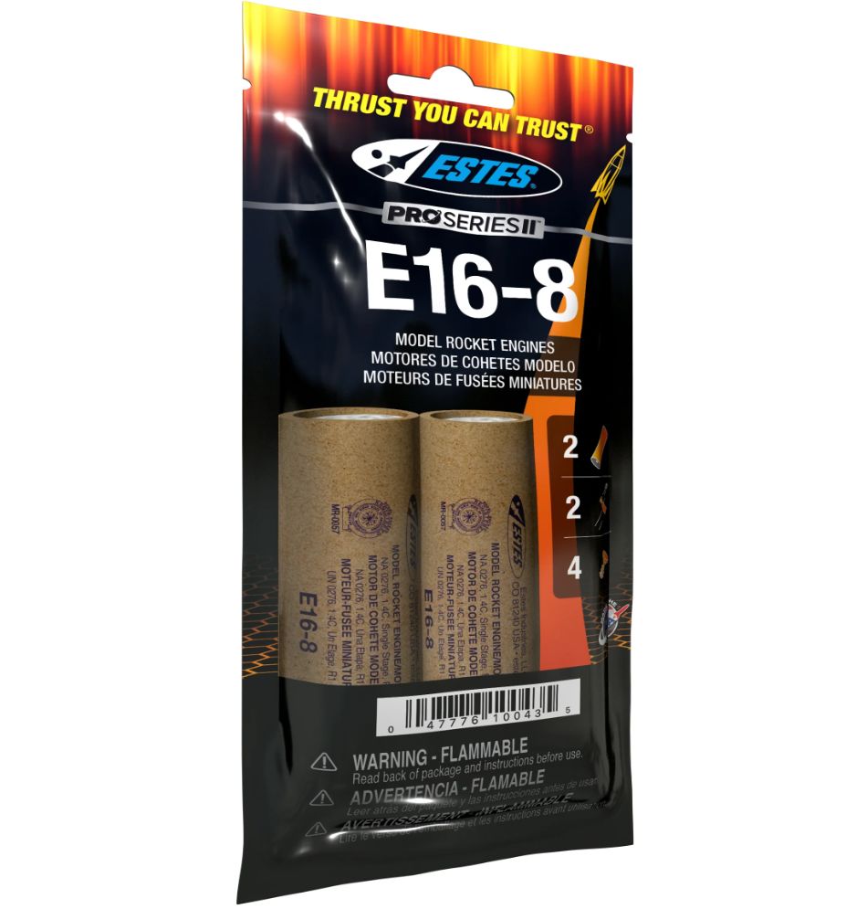 Estes Rockets E16-8 29 mm (2 ea) - Bagged