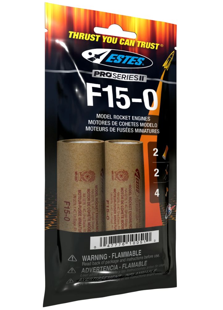 Estes Rockets F15-0 29 mm (2 ea) - Bagged