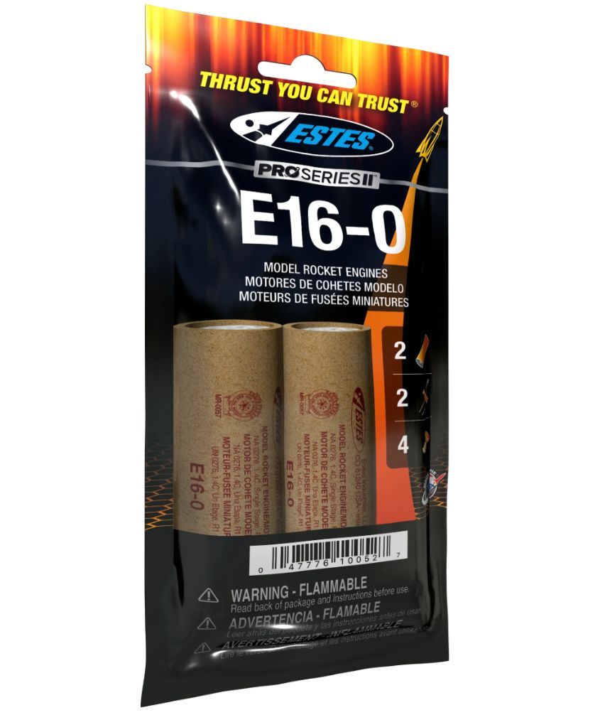 Estes Rockets E16-0 29 mm (2 ea) - Bagged