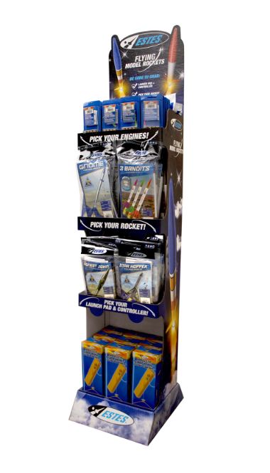 Estes Point of Purchase Flying Model Rockets Display Stand - Click Image to Close