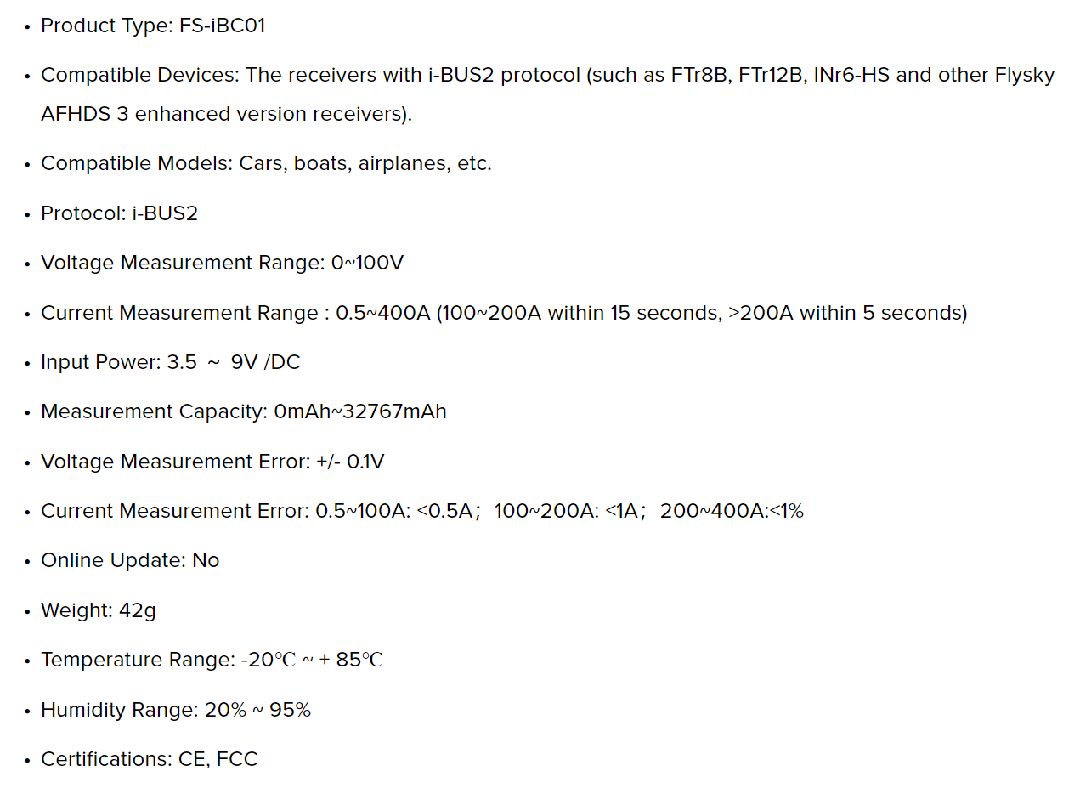 Flysky FS-iBC01 Current Sensor