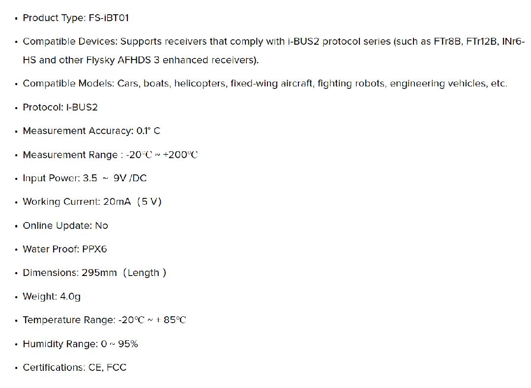 Flysky FS-iBT01 Voltage Sensor