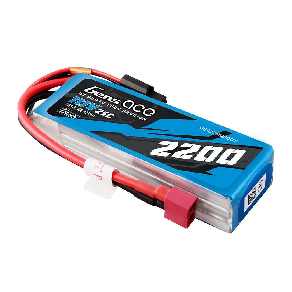 Gens Ace G-Tech 2200mAh 3S 11.1V 25C Lipo With Deans Plug