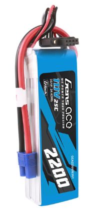 Gens Ace G-Tech 2200mAh 3S 11.1V 60C LiPo EC3 Plug