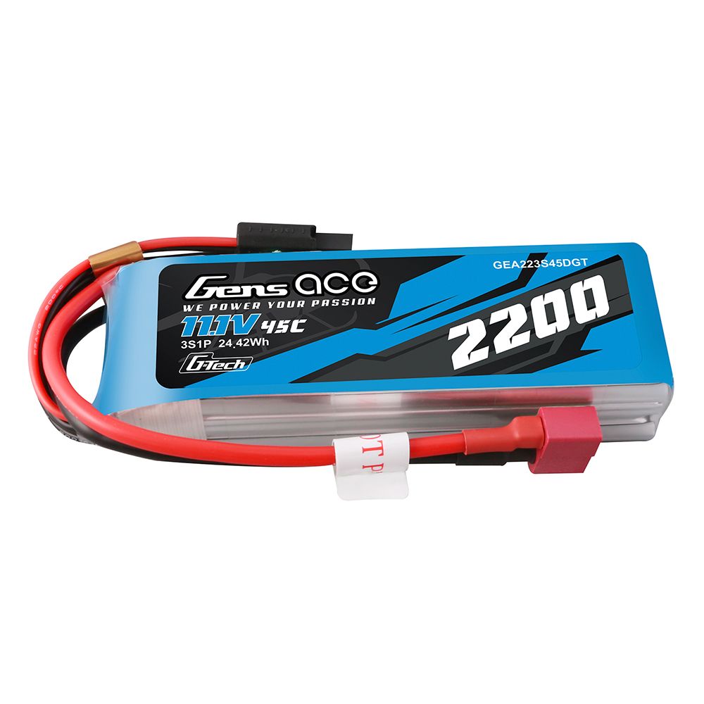 Gens Ace G-Tech 2200mAh 4S1P 14.8V 45C Lipo With Deans Plug