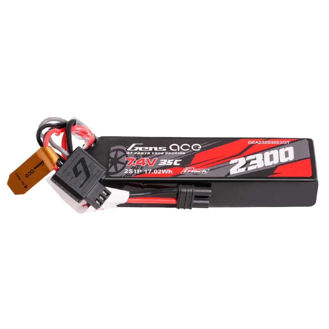 Gens Ace G-Tech 2300mAh, 2S1P 7.4V 35C LiPo Soft Pack for GROM - Click Image to Close