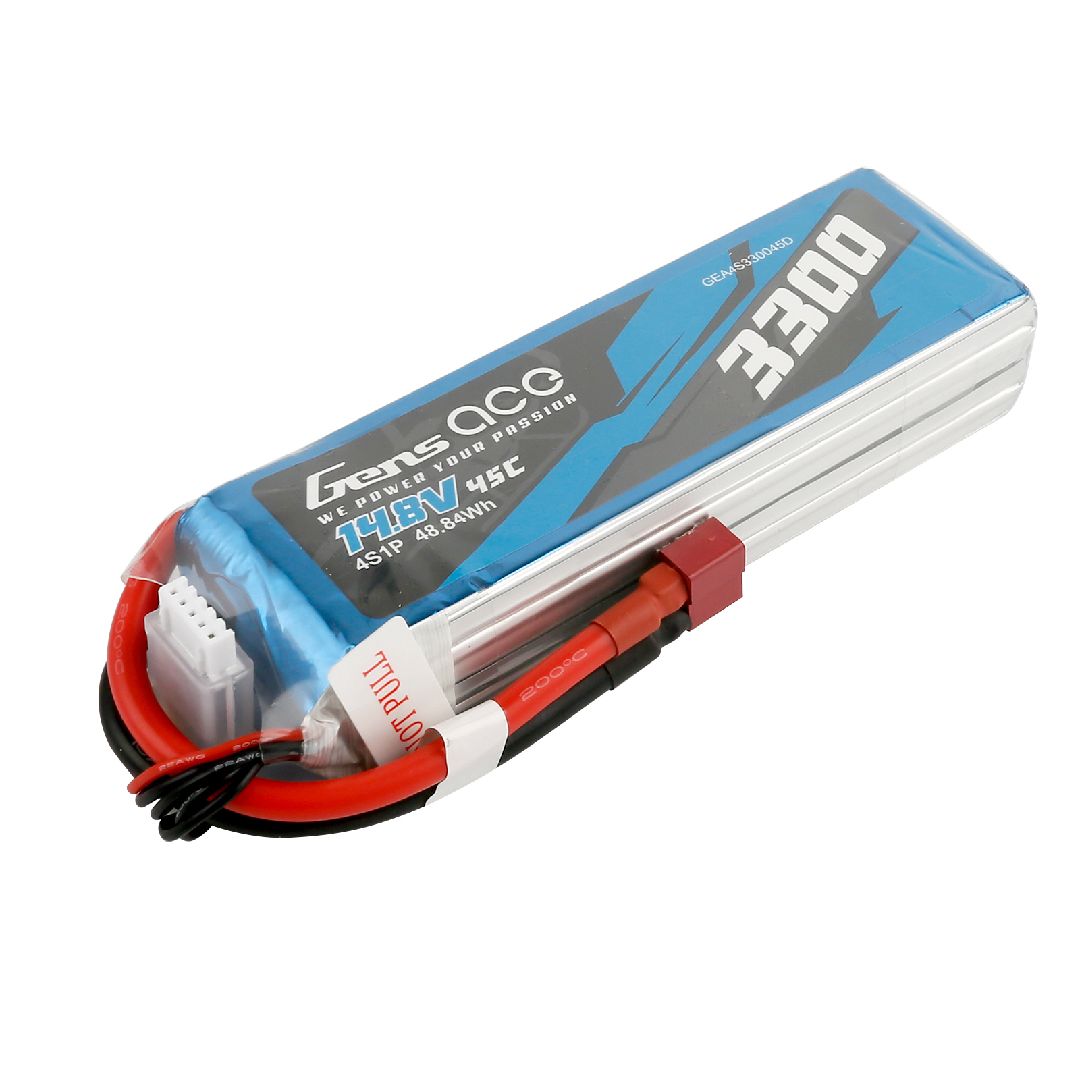 Gens Ace 3300mAh 11.1V 50C 3S1P LiPo Battery Pack with XT60 Plug