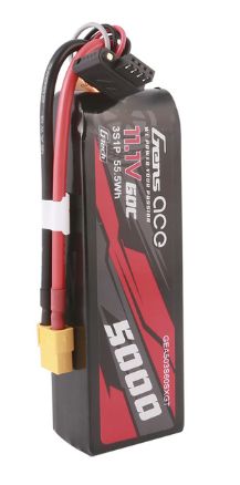 Gens Ace G-Tech 5000mAh 3S 11.1V 60C Long LiPo XT60 Plug