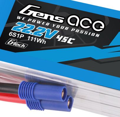 Gens Ace G-Tech 5000mAh 6S 22.2V 45C Lipo EC5 Plug