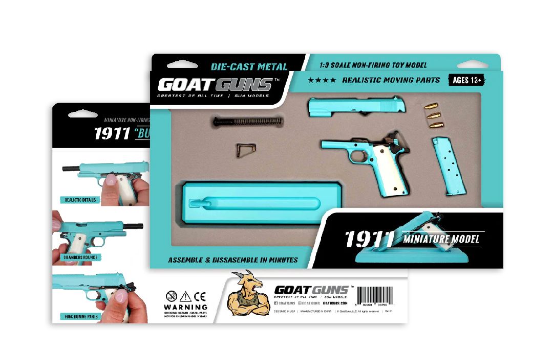 GoatGuns 1911 Metal Diecast Model Assembly Kit - Tiffany Blue