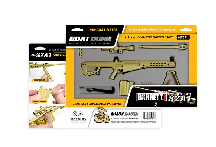 GoatGuns BARRETT 82A1 .50 cal Metal Diecast Kit - Flashy Gold