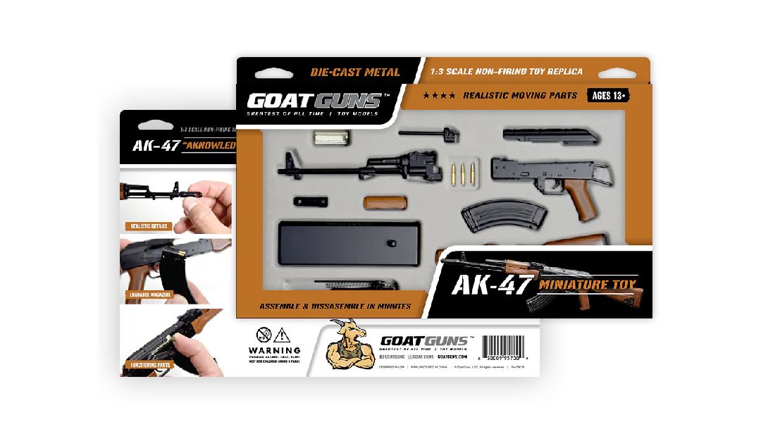 GoatGuns AK47 Metal Diecast Assembly Model Kit - Black