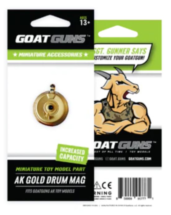 GoatGuns AK Drum magazine for AK47 models - Gold AK47 edition