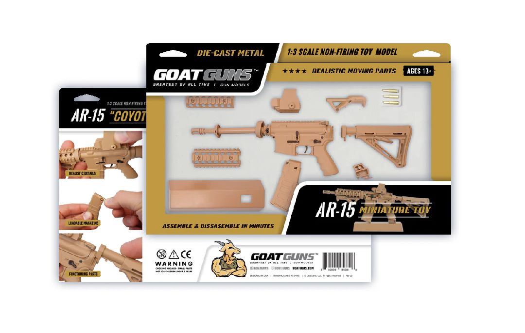 GoatGuns AR15 Metal Diecast Model Assembly Kit - Dark Tan