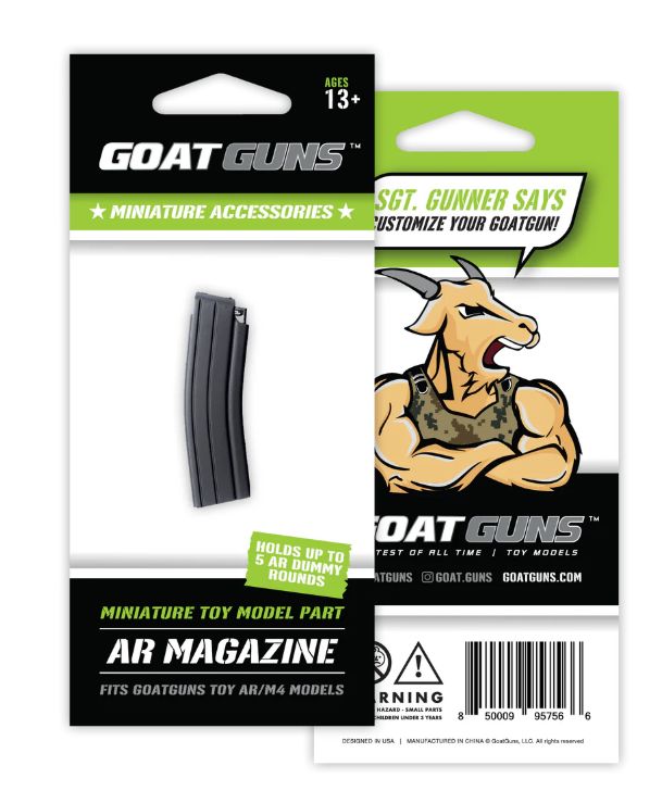 GoatGuns Diecast Metal Magazine for AR15/M4, holds 6 rounds