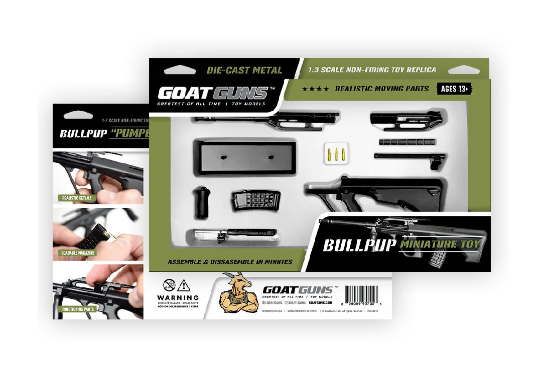 GoatGuns Bullpup Metal Diecast Model Assembly Kit- Black