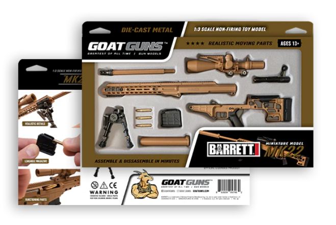 GoatGuns BARRETT MK22 Metal Diecast Model Assembly Kit - Tan