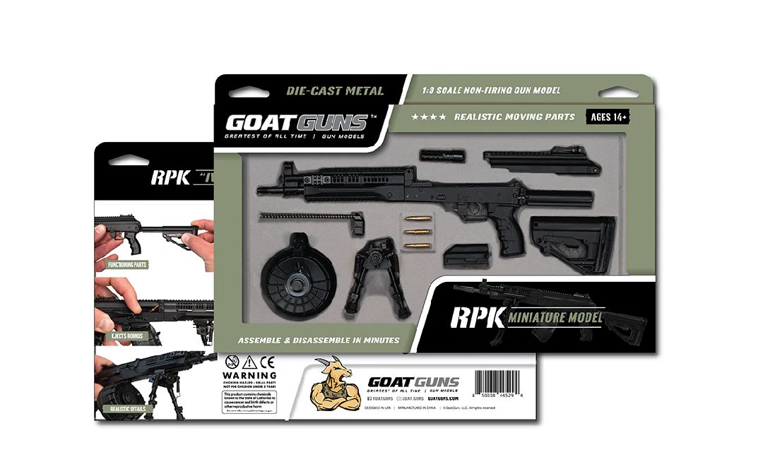 GoatGuns RPK LMG Metal Diecast Model Assembly Kit - Black