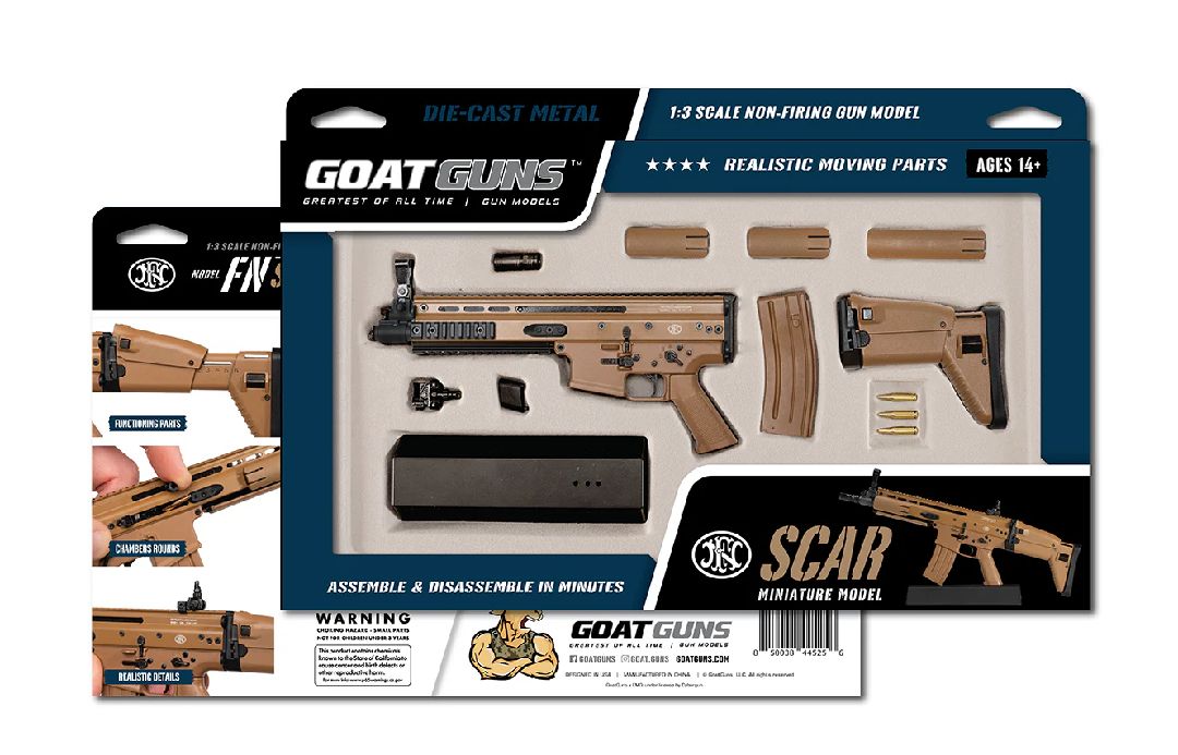 GoatGuns FN SCAR Metal Diecast Model Assembly Kit - Tan