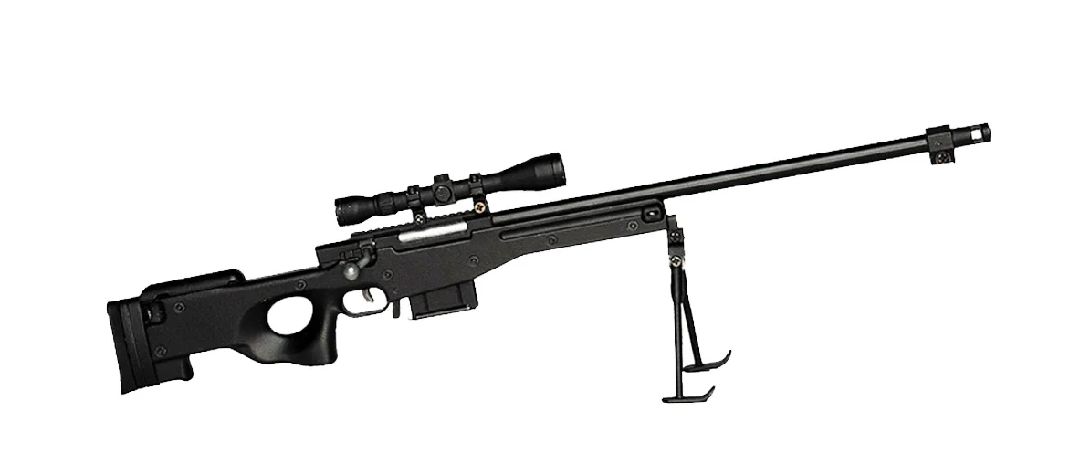 GoatGuns Sniper Rifle Metal Diecast Model Assembly Kit - Black