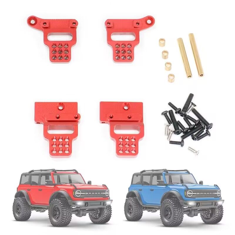 Hobby Details Traxxas 1/18 TRX-4M Aluminum Shock Mounts -Red (4)