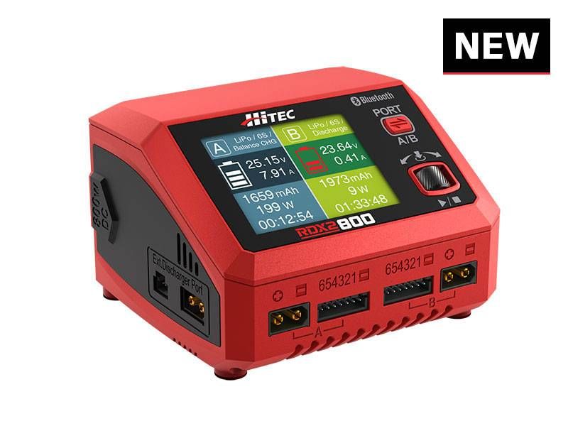 Hitec RDX2 800 AC/DC High Power Dual Port Charger