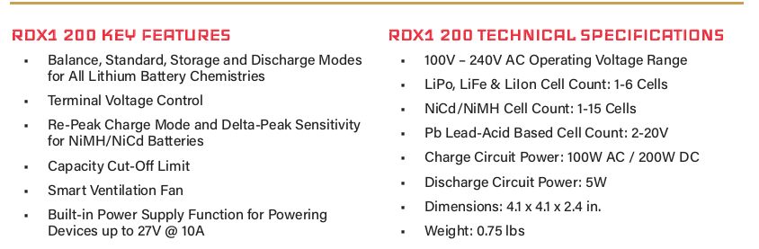 Hitec RDX1 200 AC/DC Multi-Function Smart Charger