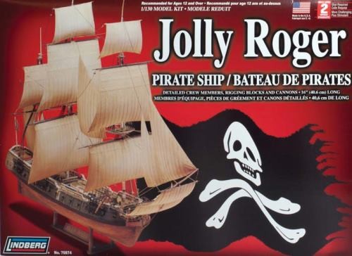 Lindberg Jolly Roger Pirate Ship 1/130 Model Kit (Level 2)