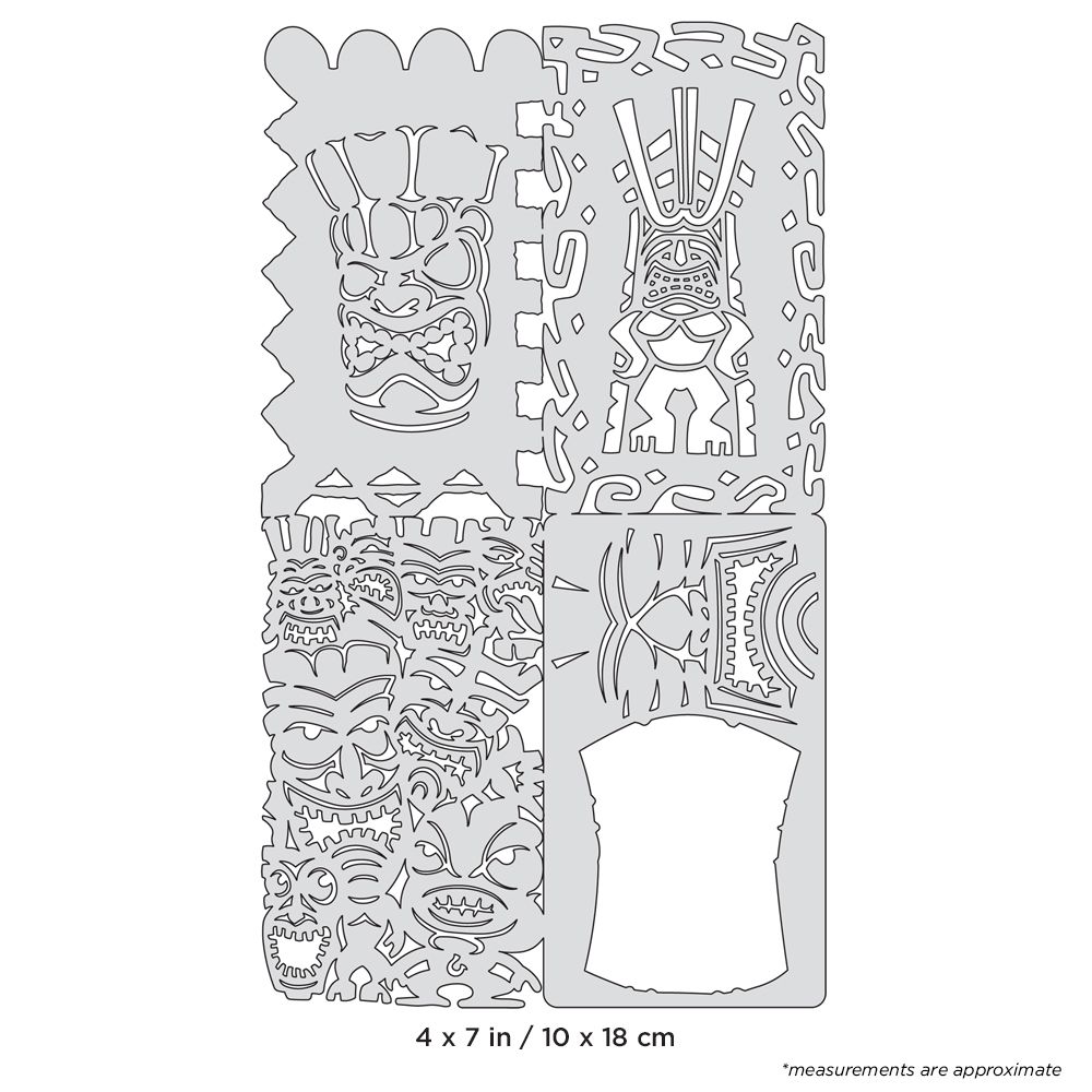 Iwata Artool Tikiville Nano Freehand Airbrush Template - Click Image to Close