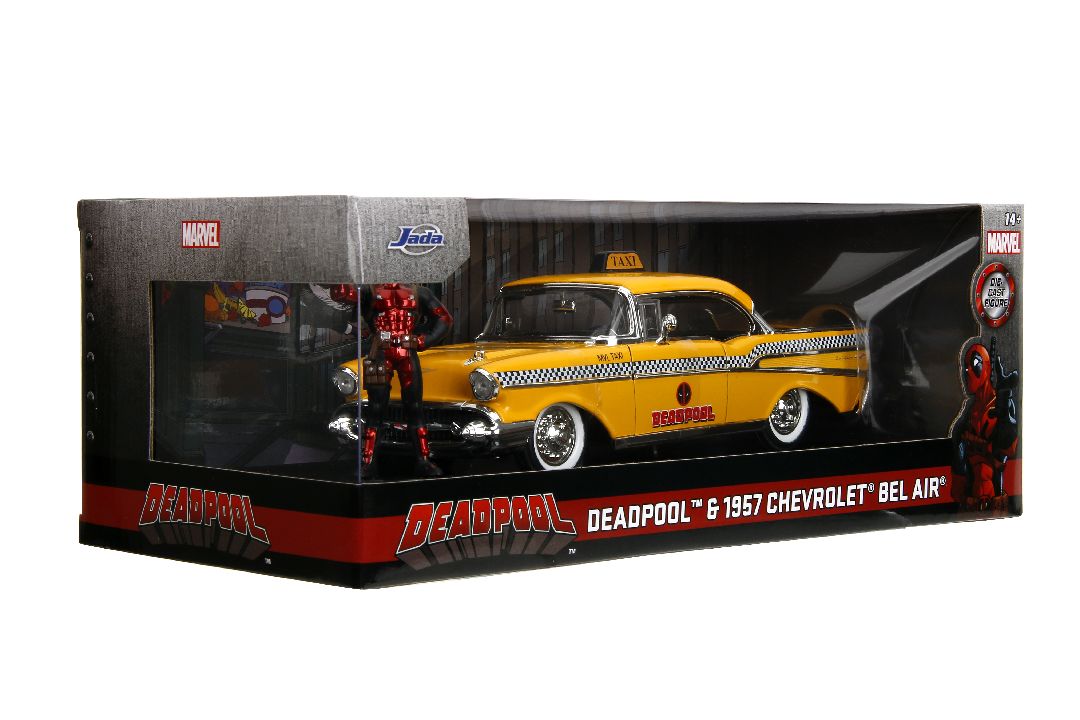 Jada 1/24 "Hollywood Rides" Marvel - 1957 Bel Air w/Deadpool