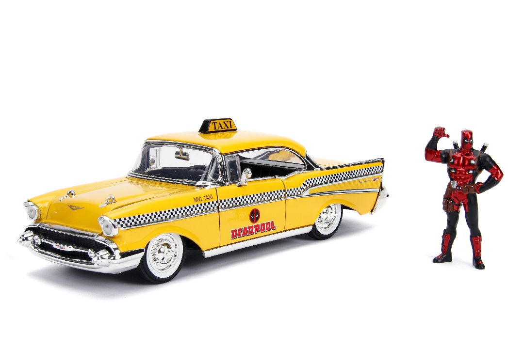 Jada 1/24 "Hollywood Rides" Marvel - 1957 Bel Air w/Deadpool