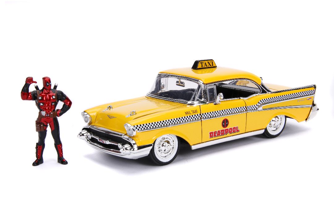 Jada 1/24 "Hollywood Rides" Marvel - 1957 Bel Air w/Deadpool