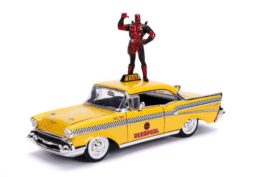 Jada 1/24 "Hollywood Rides" Marvel - 1957 Bel Air w/Deadpool