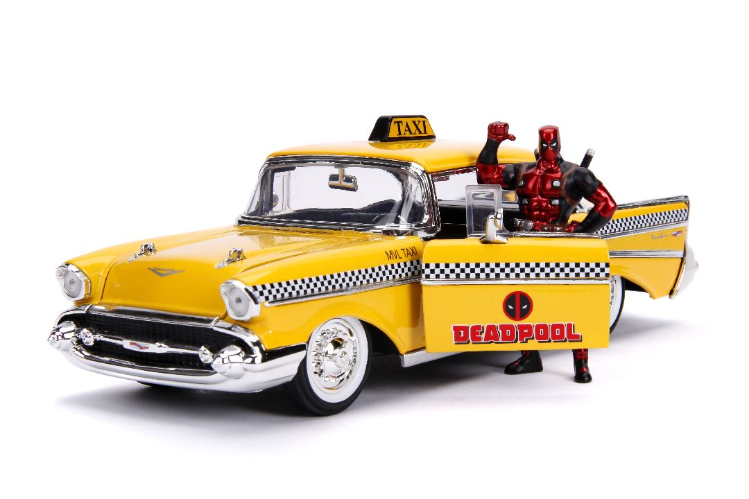 Jada 1/24 "Hollywood Rides" Marvel - 1957 Bel Air w/Deadpool