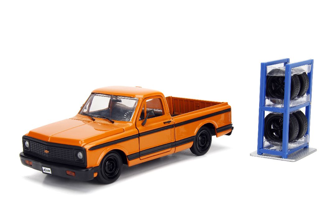 Jada 1/24 "Just Trucks" - 1972 Chevy Cheyenne Pickup w/ Rack - Click Image to Close